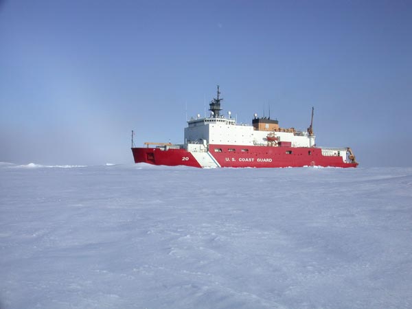 The USCGC Healy was build to conduct research in ice-covered waters of the Arctic