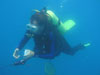 Marine biologist Sönke Johnsen uses jars to collect pelagic zooplankton.