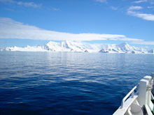 Livingston Island in the early morning light.