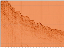 Seismic profile line A034 to the west of Santorini