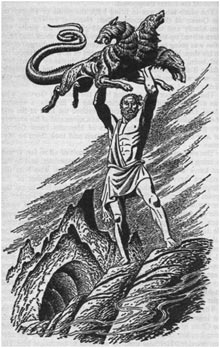 The HMS Cerberus was named for the three-headed dog with a snake's tail that guarded the gates to hell in Greek mythology.