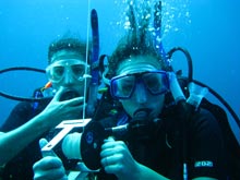 Two members of the scientific dive team.