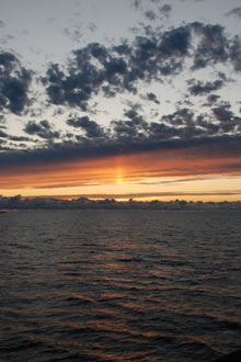 Sunrise over Lake Huron.