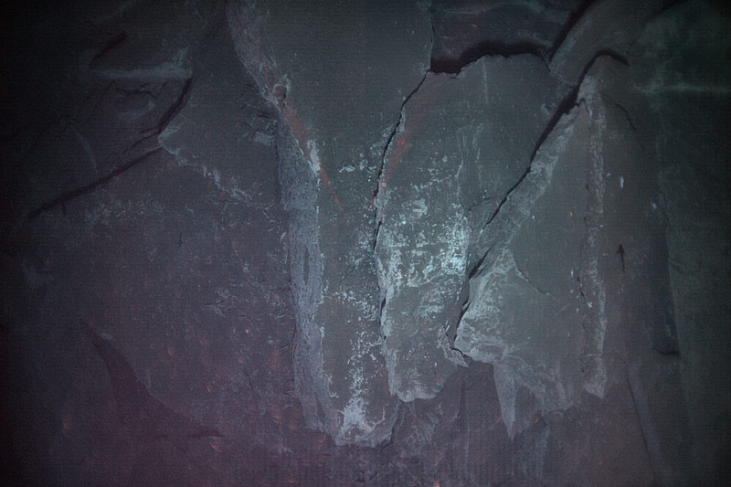 There is more to this canyon than steep walls as illustrated in this image of clean rock surfaces layered in Hatteras Canyon.