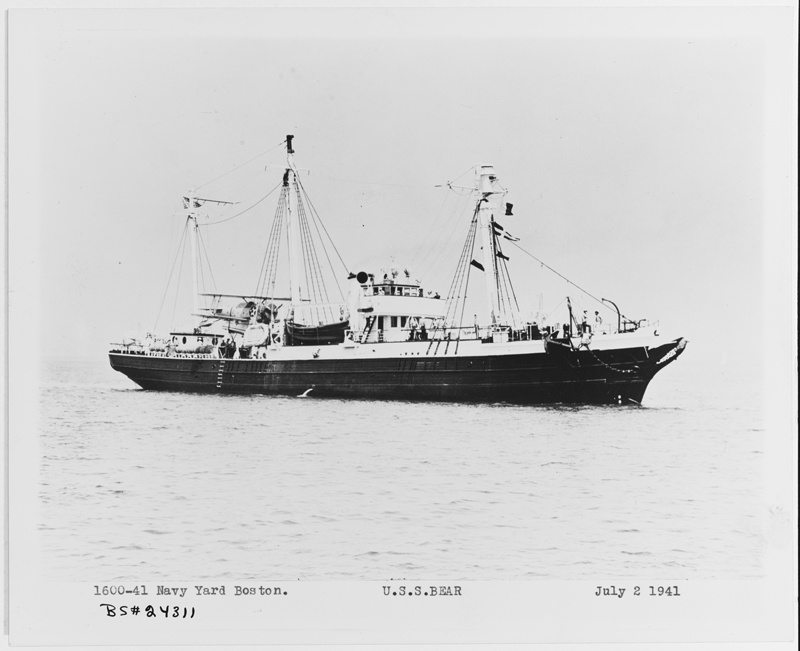 USS Bear off the Boston Navy Yard on July 2, 1941