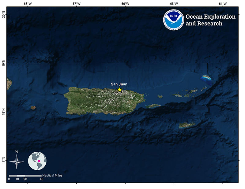Location of NOAA Ship Okeanos Explorer on November 20, 2018.