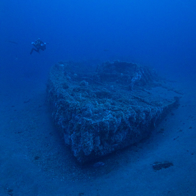 Civil War ironclad USS Monitor sank off Cape Hatteras, North Carolina, during a storm on December 31, 1862. Discovered in 1973, the wreck site became out nation’s first national marine sanctuary on January 30, 1975. Photo: NOAA
